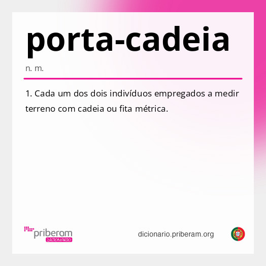 Significado de porta-cadeia