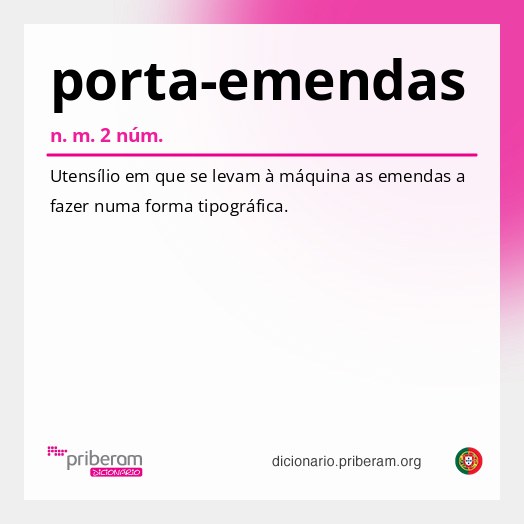 Significado de porta-emendas