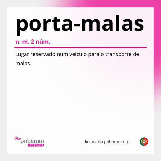 Significado de porta-malas