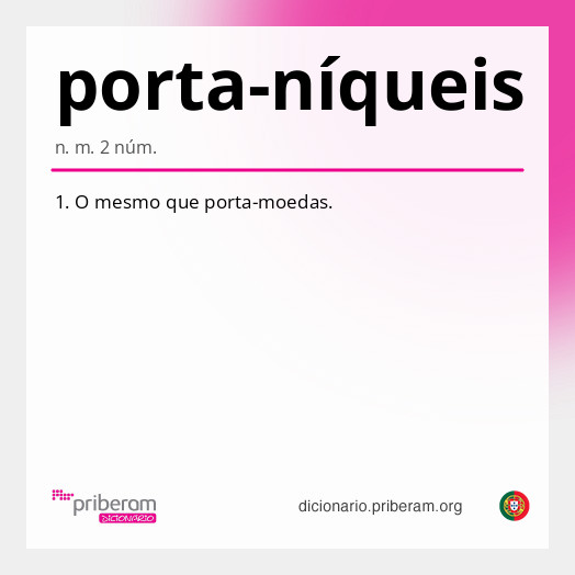 Significado de porta-níqueis
