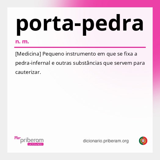 Significado de porta-pedra