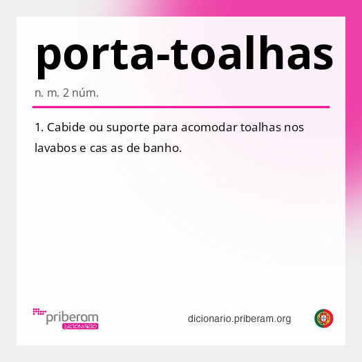 Significado de porta-toalhas