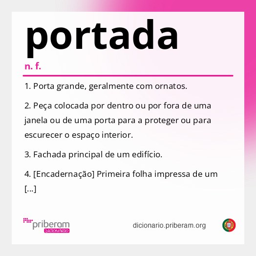 Significado de portada