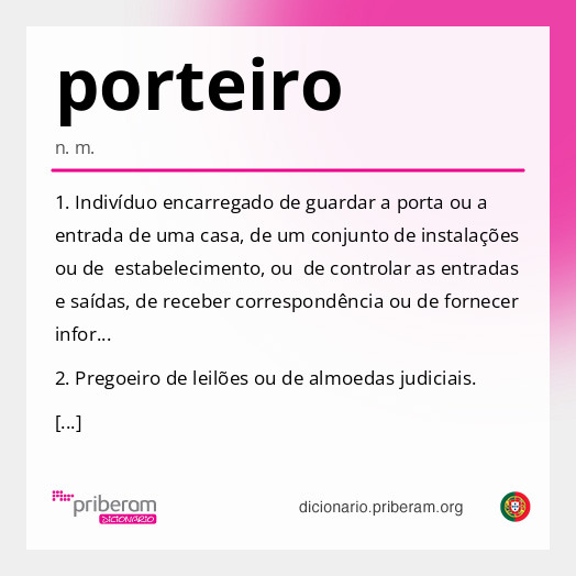 Significado de porteiro