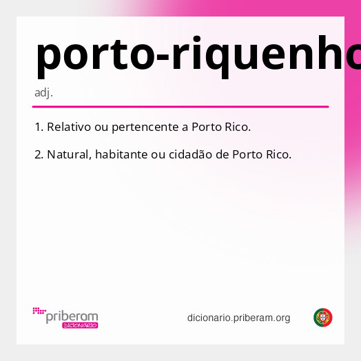 Significado de porto-riquenho