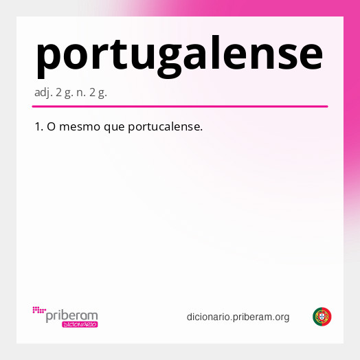 Significado de portugalense