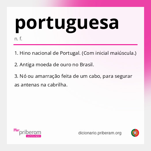 Significado de portuguesa
