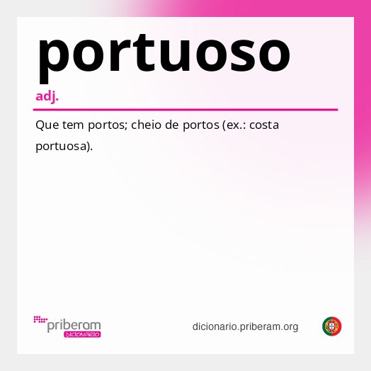 Significado de portuoso