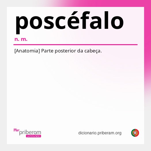 Significado de poscéfalo