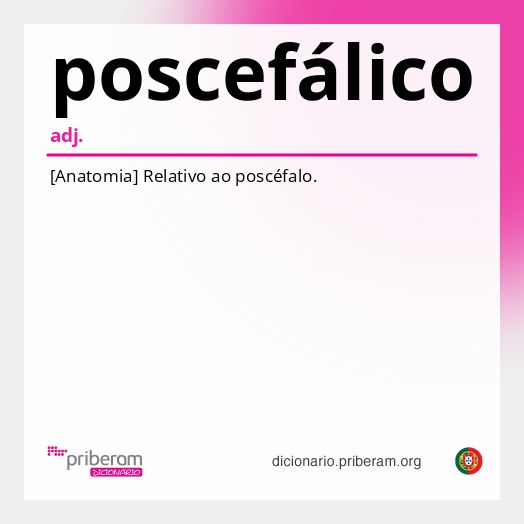 Significado de poscefálico