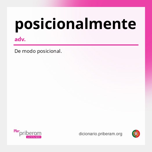 Significado de posicionalmente