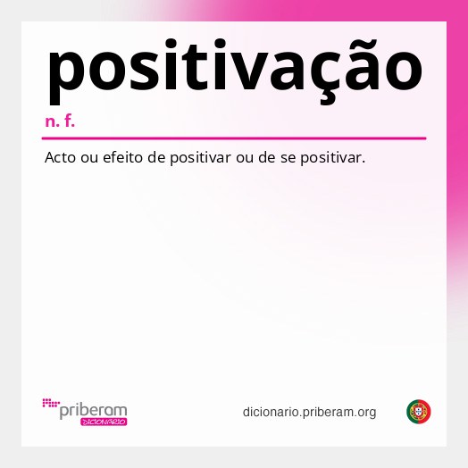 Significado de positivação