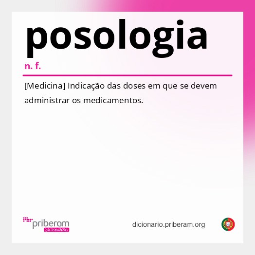 Significado de posologia