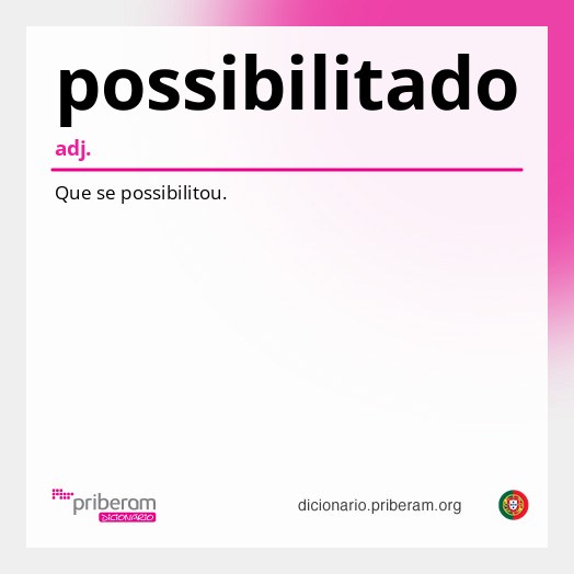 Significado de possibilitado