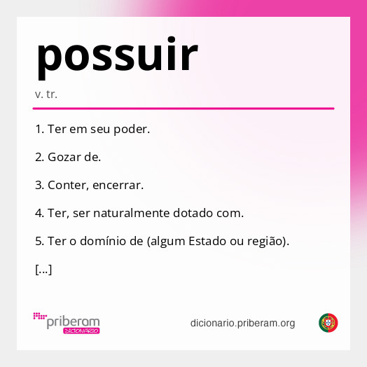 Significado de possuir