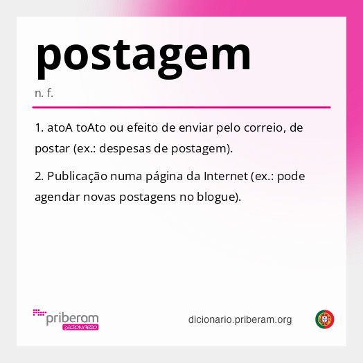 Significado de postagem