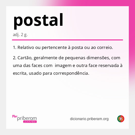Significado de postal