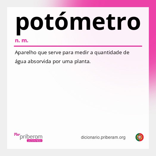 Significado de potómetro