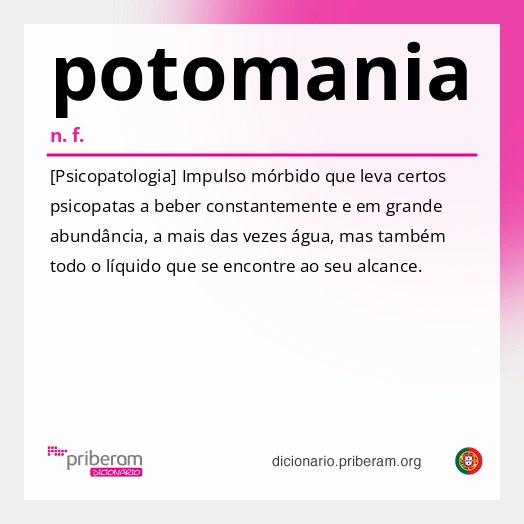 Significado de potomania