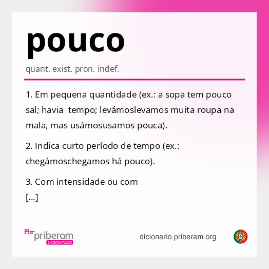 Significado de pouco