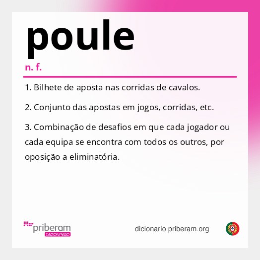 Significado de poule