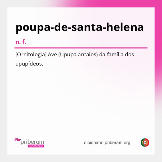 Significado de poupa-de-santa-helena