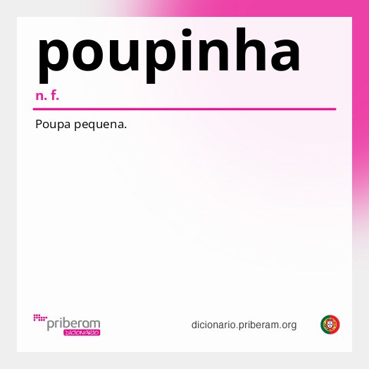 Significado de poupinha