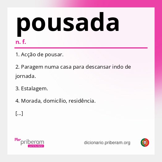 Significado de pousada