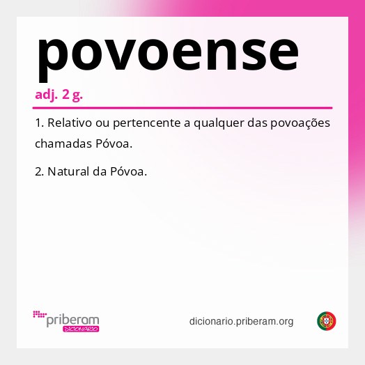 Significado de povoense