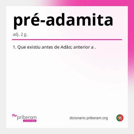 Significado de pré-adamita