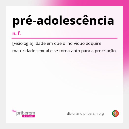 Significado de pré-adolescência