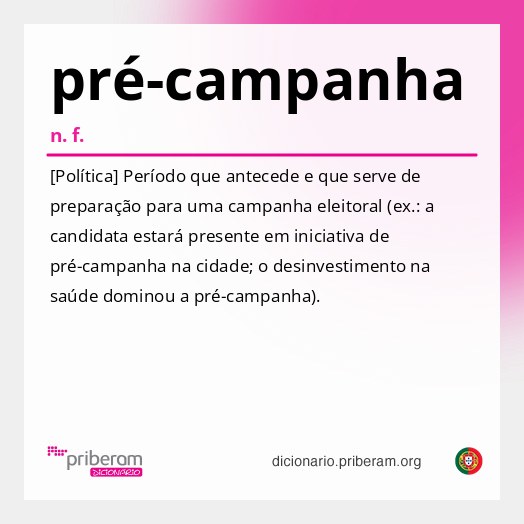 Significado de pré-campanha