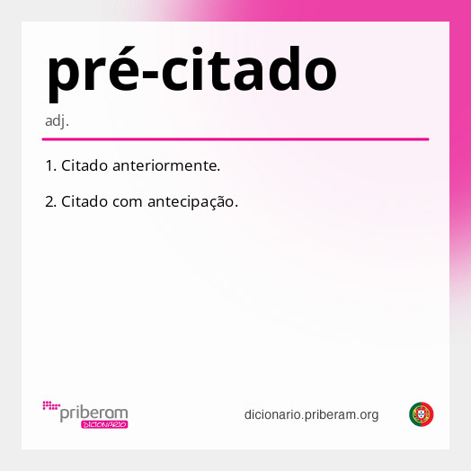 Significado de pré-citado