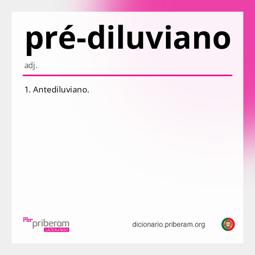 Significado de pré-diluviano