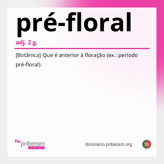 Significado de pré-floral