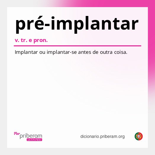 Significado de pré-implantar