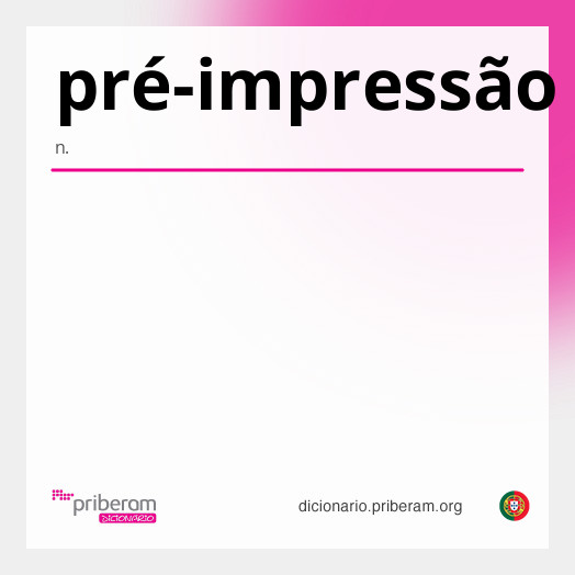 Significado de pré-impressão