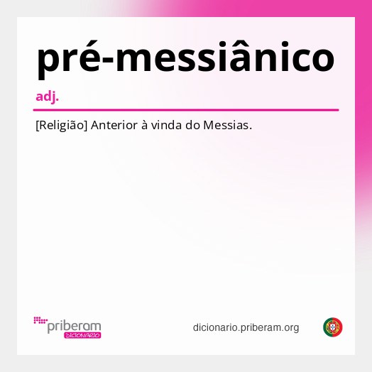 Significado de pré-messiânico