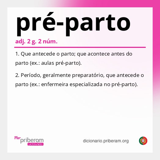 Significado de pré-parto