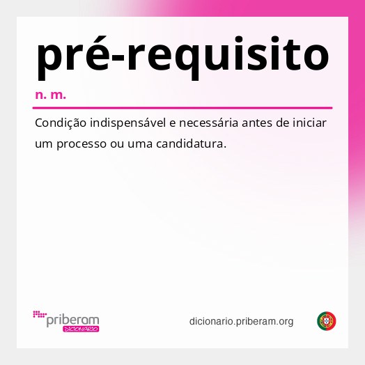 Significado de pré-requisito