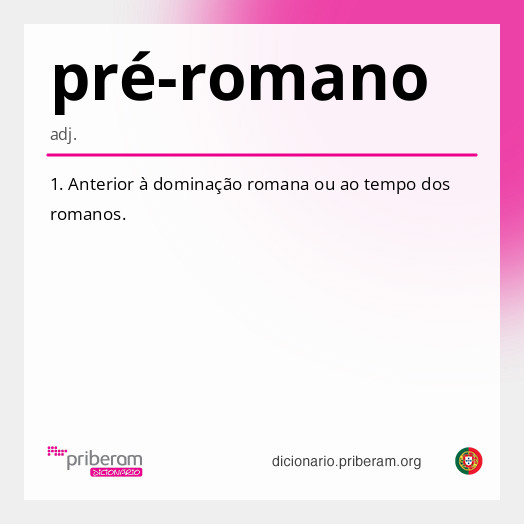 Significado de pré-romano