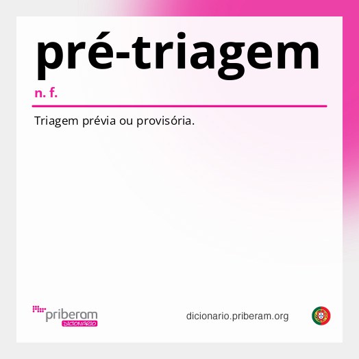 Significado de pré-triagem