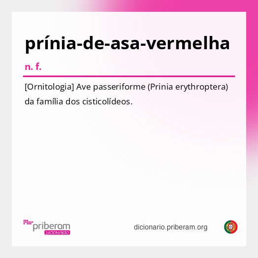 Significado de prínia-de-asa-vermelha