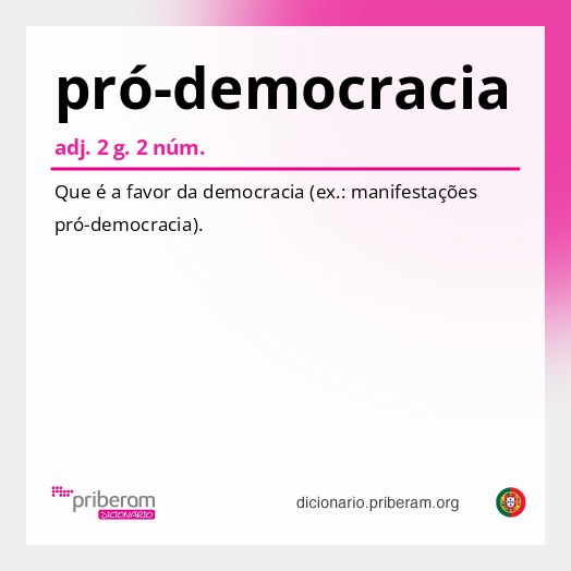 Significado de pró-democracia