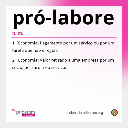 Significado de pró-labore