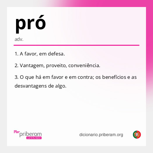 Significado de pró
