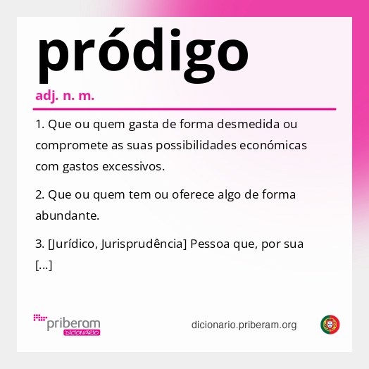 Significado de pródigo