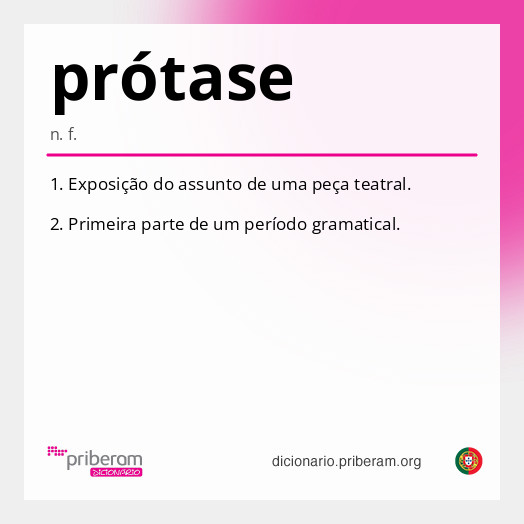 Significado de prótase