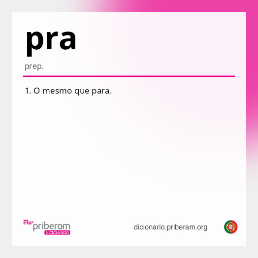 Significado de pra