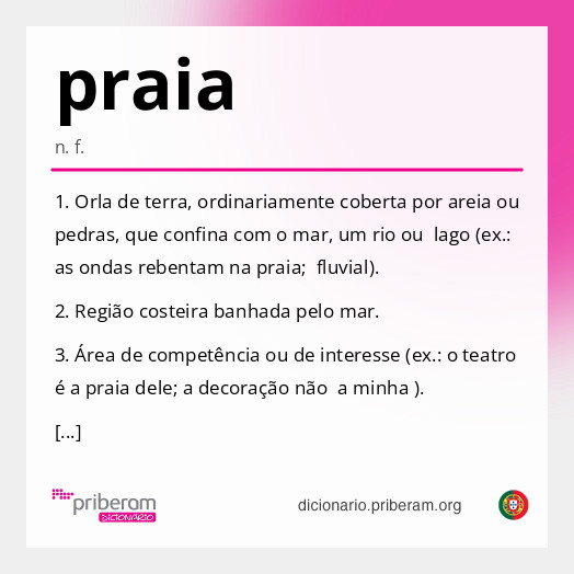 Significado de praia